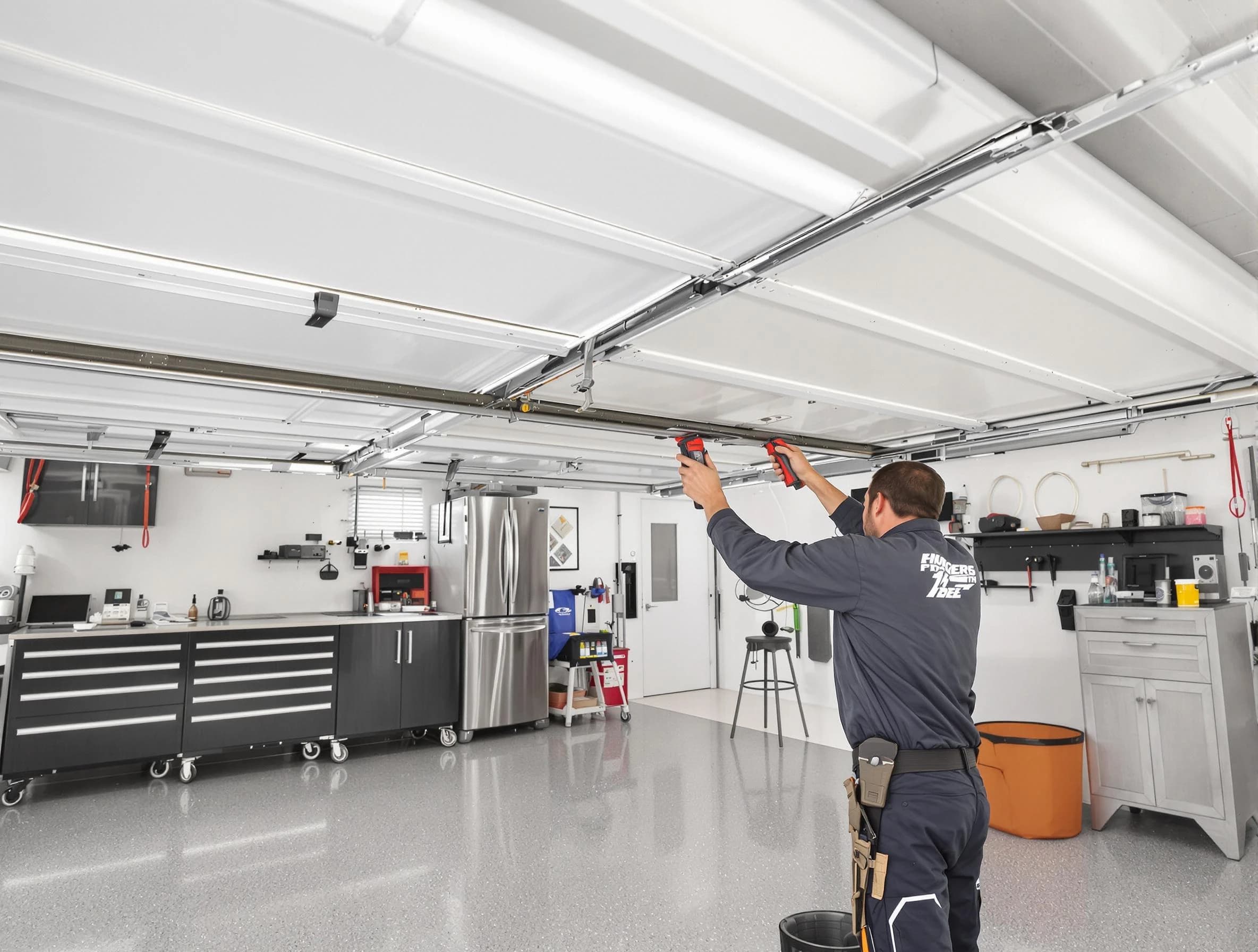 Overhead garage door repair service by Highland Springs Garage Door Repair in Highland Springs