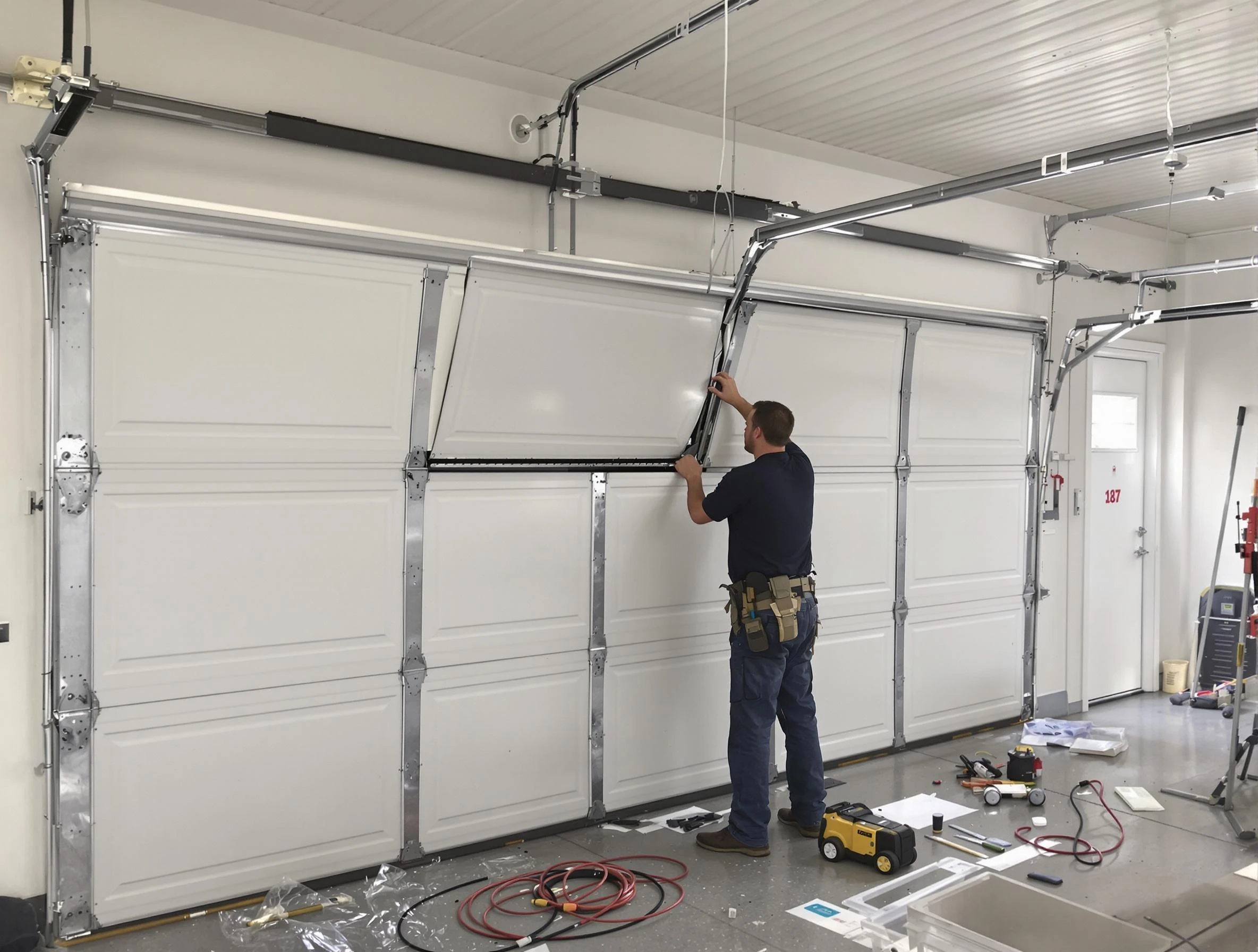 Garage Door Section Replacement in Highland Springs