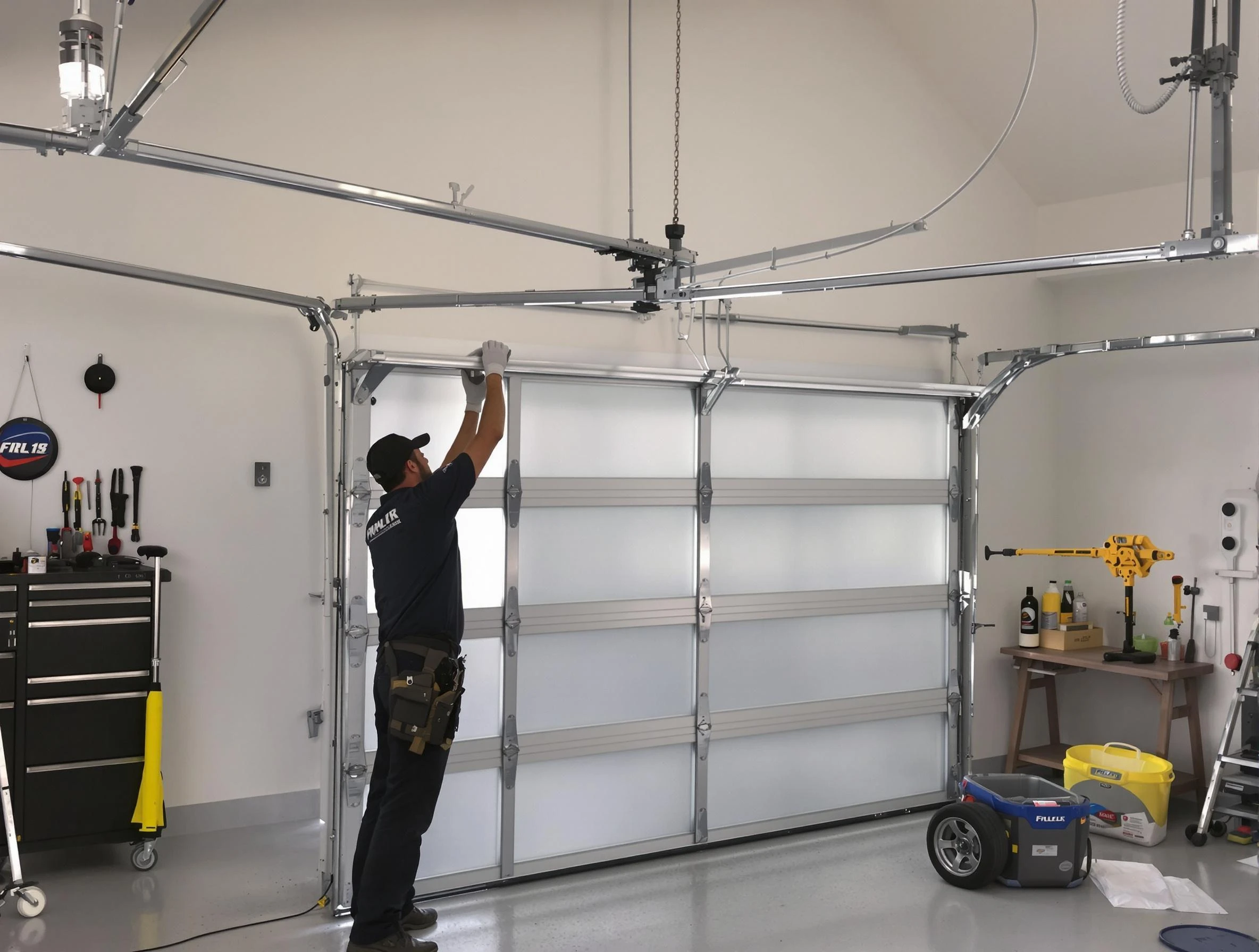 Highland Springs Garage Door Repair certified team performing precision garage door installation in Highland Springs