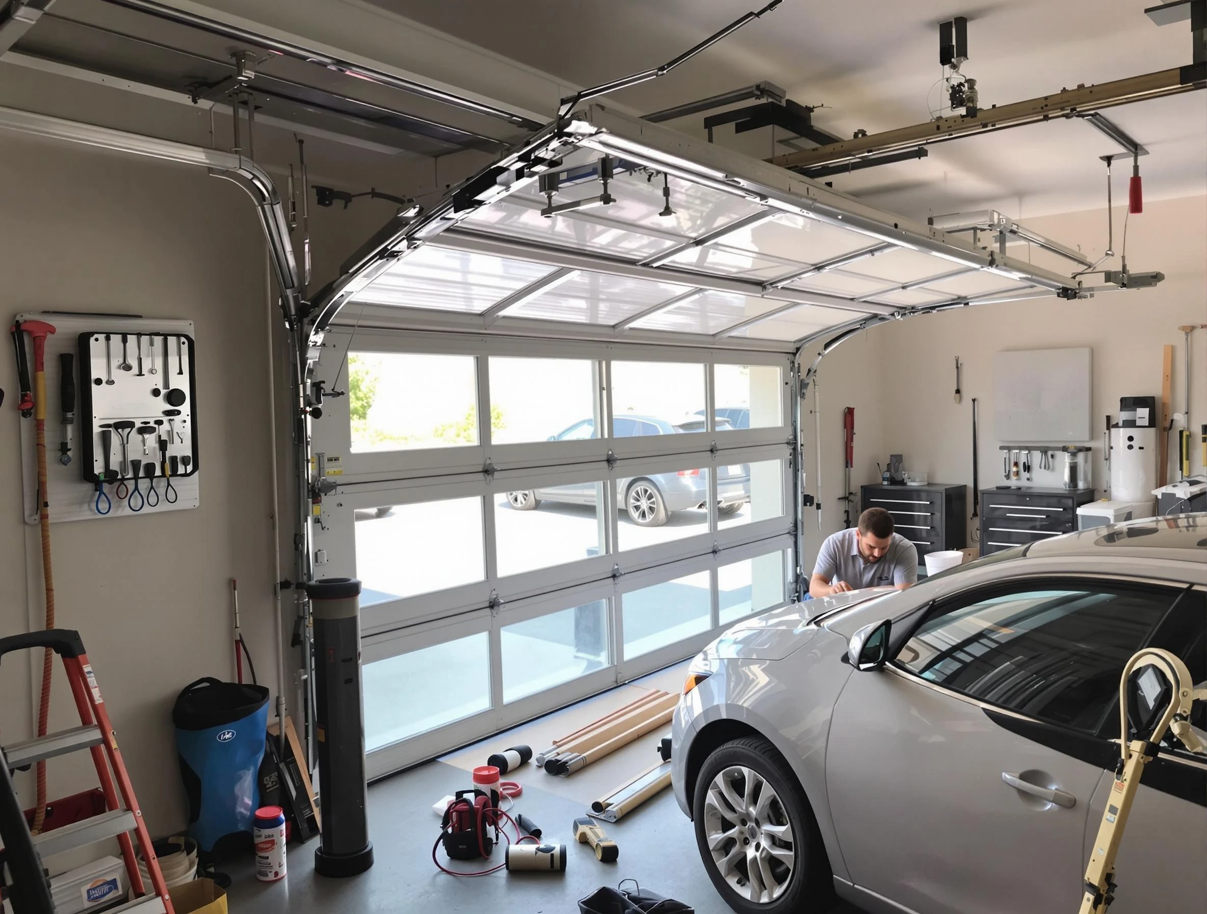 Garage door noise reduction service by Highland Springs Garage Door Repair in Highland Springs